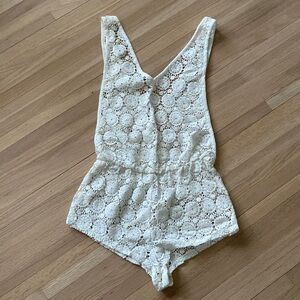 NWT Victoria’s Secret Crochet Romper Sz M